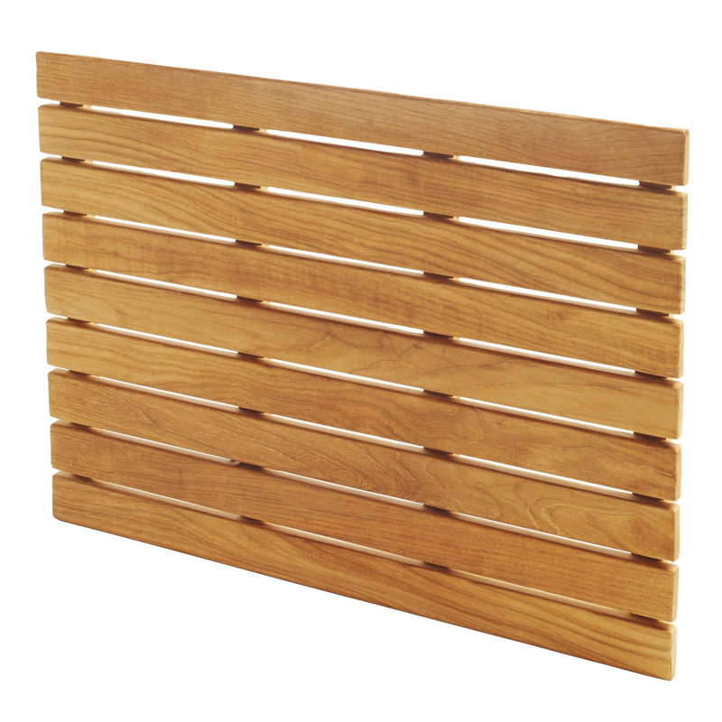 Solid Wood Shower mat, 1.5" H x 18" W x 25" L