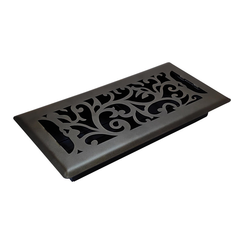 Sierra avec motif floral gris graphite, H 4 po x l 12 po x P 2,5 po, Gris granite