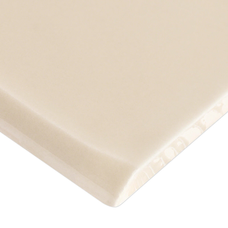 Manchester 3x12 Glossy Ceramic Bullnose, Fawn Beige