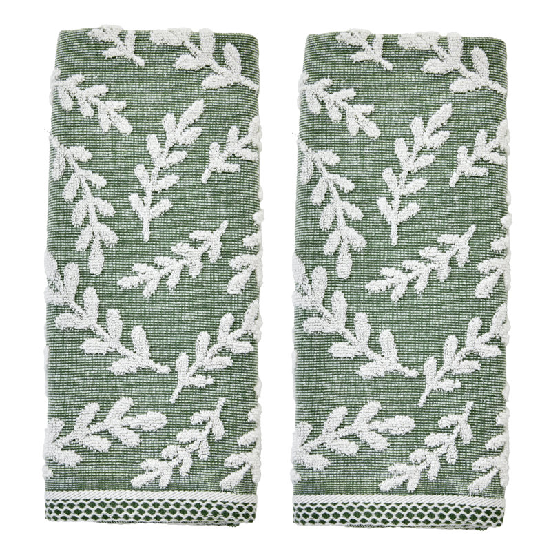 LEAF SPRIG JACQUARD HAND-SPRUCE, Spruce Green