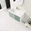 36'' Bathroom Vanity With Ceramic Hand Basin - Wall Mounted Mint Sink, 36" Mounted, , Fine Detail Processing, Stable Cabinet Structure