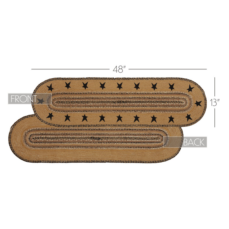 Kettle Grove Geometric Oval Table Runner, 48" L x 13" W