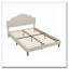 Lit plateforme tapissier avec tête de lit réglable, rembourrage en tissu de lin-1022418351-1022418349