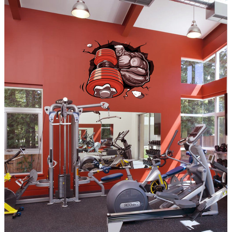 Adhésif décoratif pour la musculation Polygonal Gym, H 33 po x l 33 po