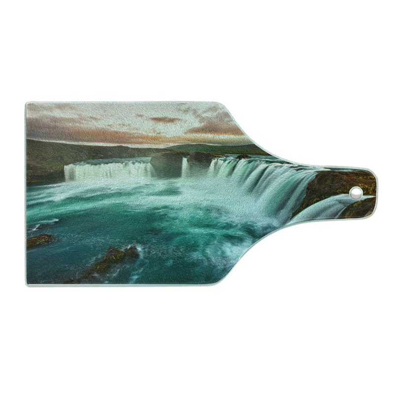 Multicolore cascade en verre trempé Ambesonne
