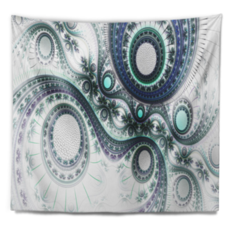 Abstract Polyester Tapestry, 68" H x 80" W