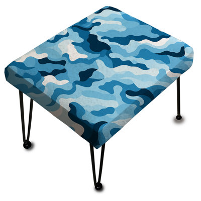 Blue Camouflage Skies - Repose-pieds rectangulaire camouflage