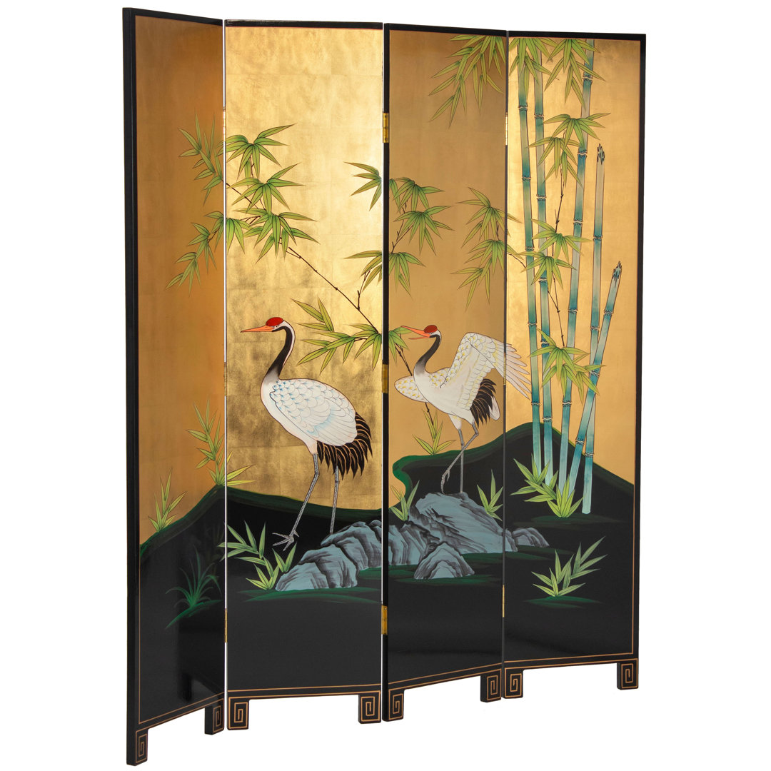 Keith 64" W x 72" H 4 - Panel Folding Room Divider Bayou Breeze