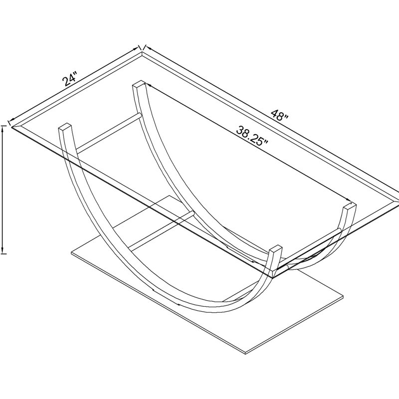 , Verre, Rectangulaire, En U, Table basse, Disposition incurvée, Confort, Style, Cadre en verre de style contemporain, Conception lisse, Esthétique, Utilisation de l'espace de travail, Espaces modernes