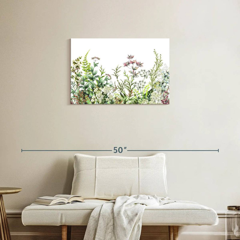 Harnek herbes et fleurs sauvages, H 20 po x l 30 po
