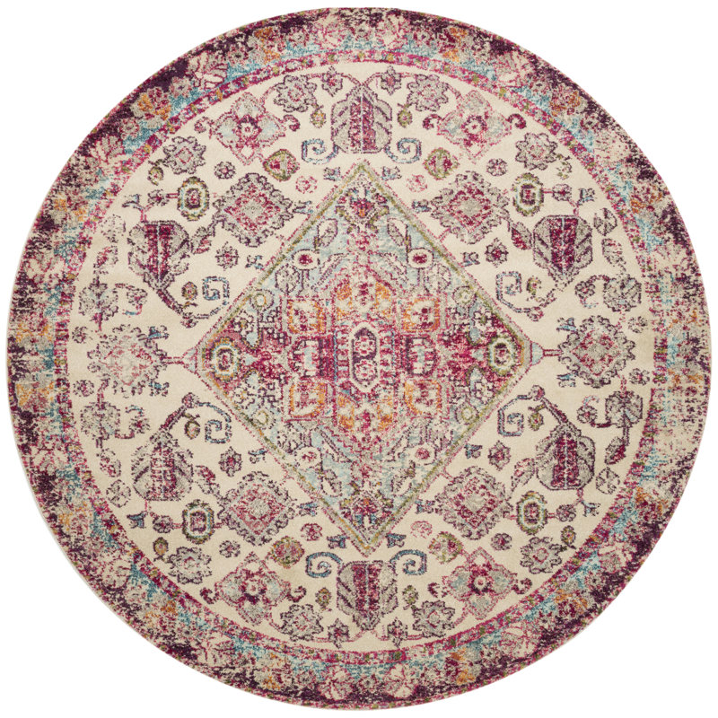 Lorenz Oriental Indoor Rug, Round 5'