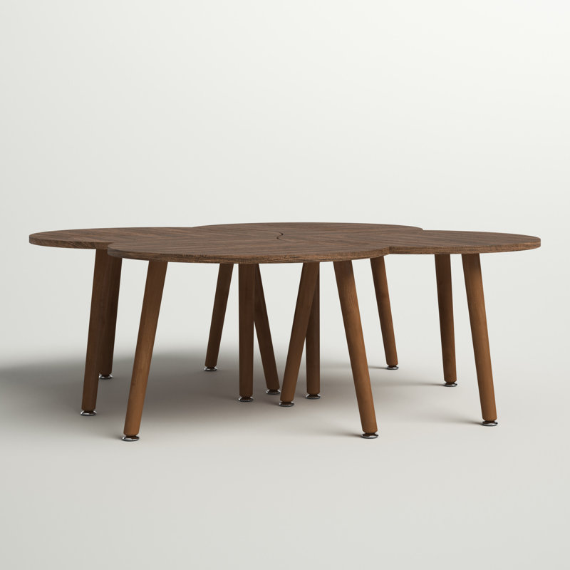 Algodones Solid Wood Three Leg Coffee Table