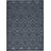 Foundry Select Versatile Diamond Navy Blue Indoor/Outdoor Area Rug