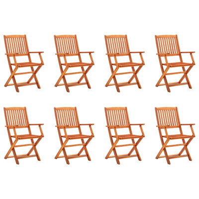 Folding Patio Dining Armchair with Cushion