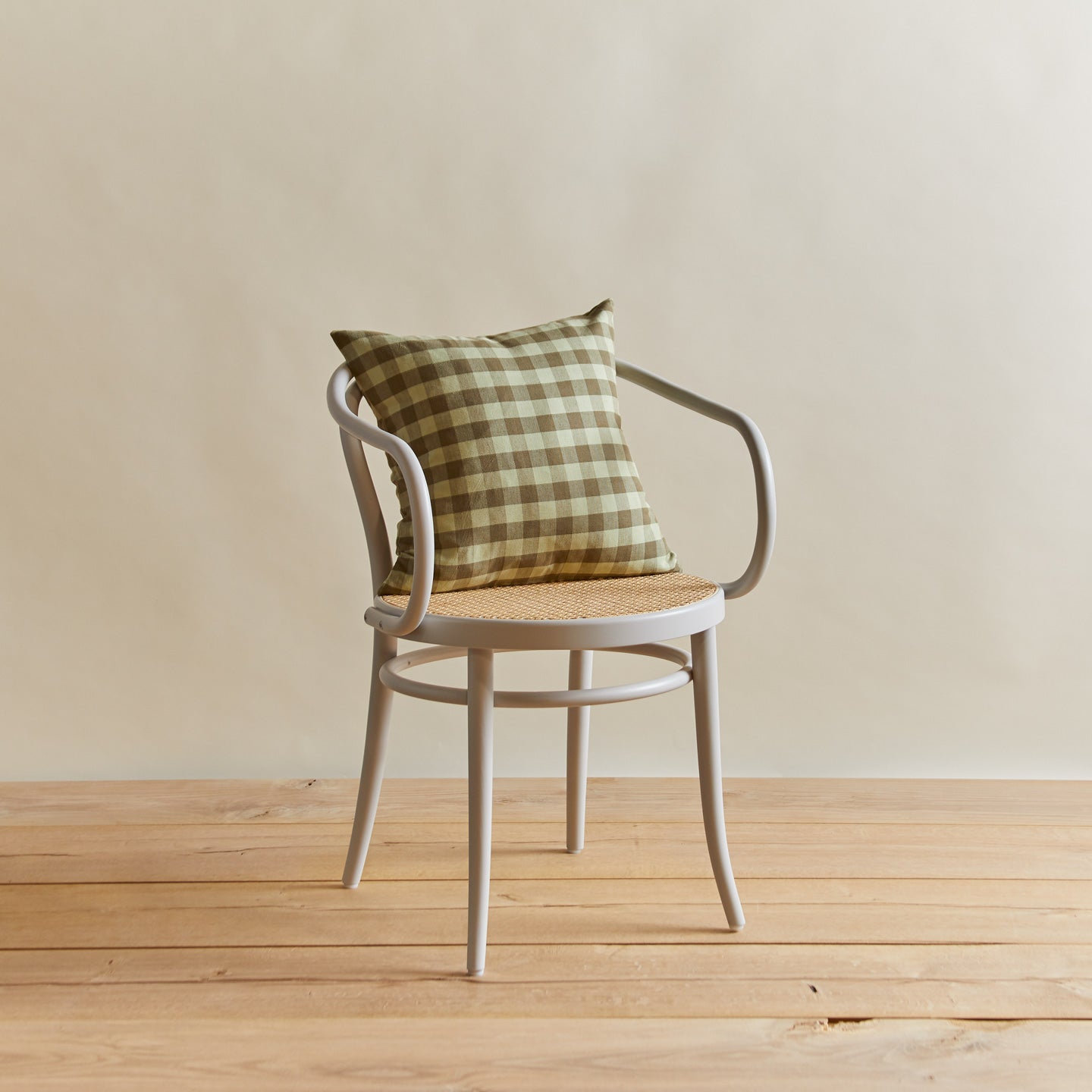 Essential Gingham Cotton Throw Pillow, Sage/Olive