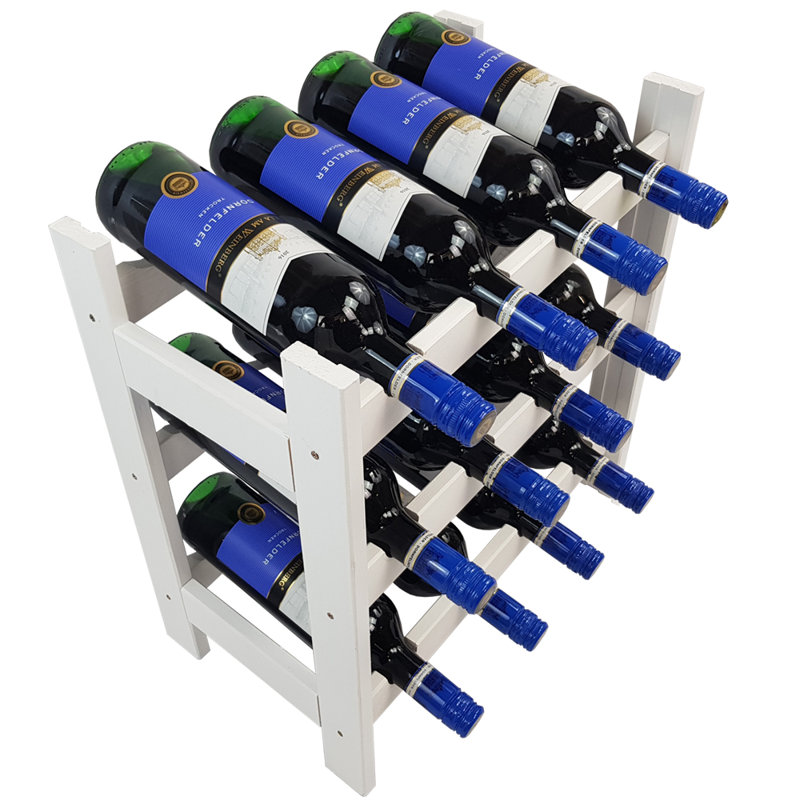 Janice Floor Wine Bottle Rack, White
