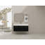 Meuble-lavabo mural 48 po avec lavabo et support de rangement, lavabo en résine à rebords épais, ensemble KD