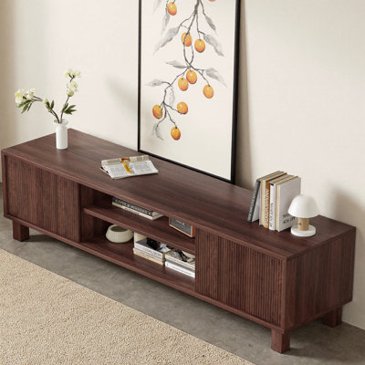 Modern TV Stand For Tvs Up To 70", Media Console With Storage & Open Shelves