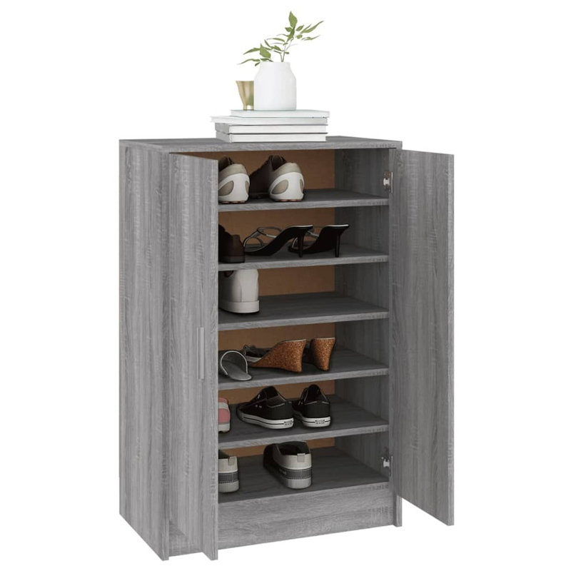 Shoe Storage Cabinet, Grey Sonoma