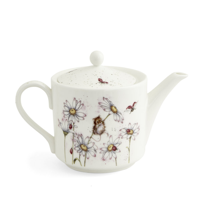Classic Wrendale Designs  - Teapot (Mouse & Flower)
