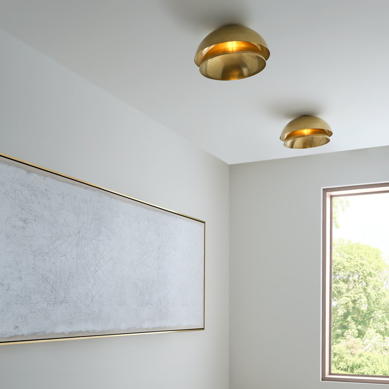 Shanti 1 - Light LED Flush Mount, Polished Nickel