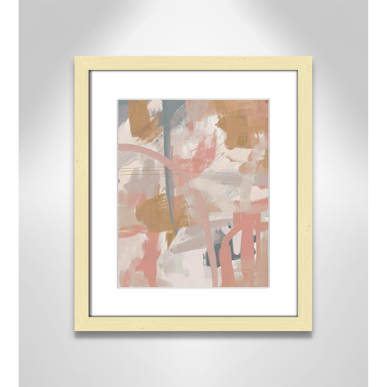 Norah Spring Colors by Leah Straatsma, 15" H x 13" W x 1.25" D, Gold Matted Picture Framed