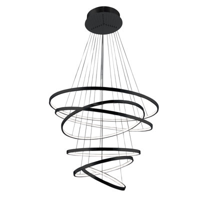 6 - Light LED Geometric Pendant