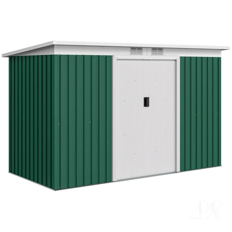 Remise de jardin en métal pour l'extérieur, maisonnette avec portes verrouillables doubles