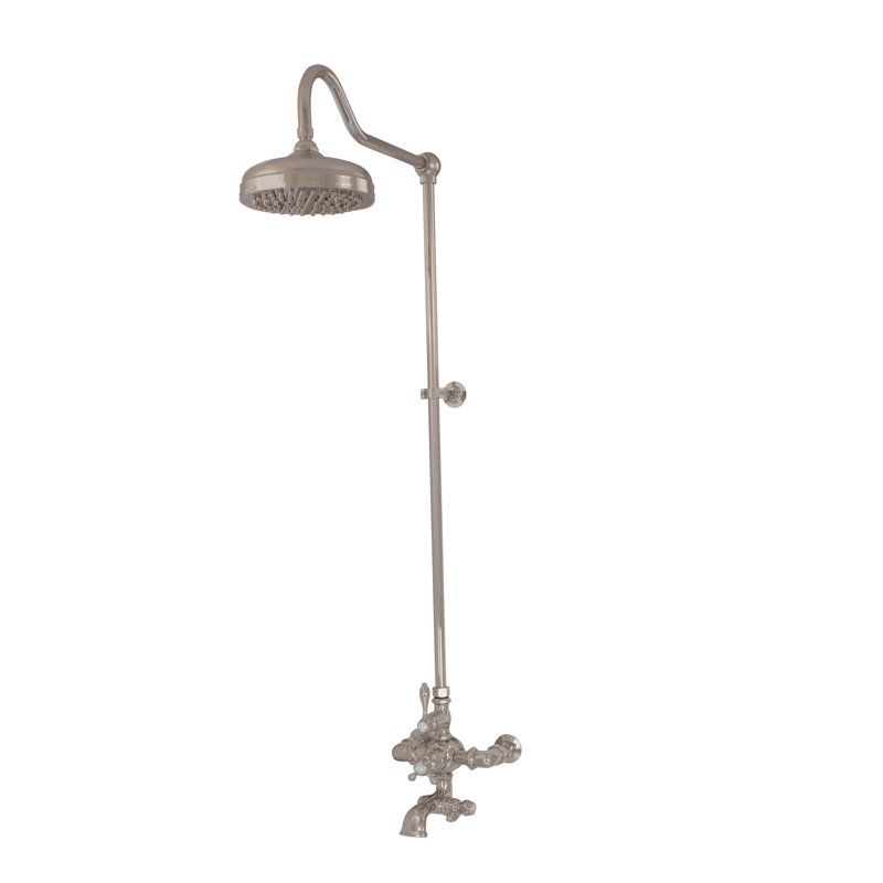 Thermostatic Shower System with Tub Spout by Strom Living P0903N, Polished Nickel