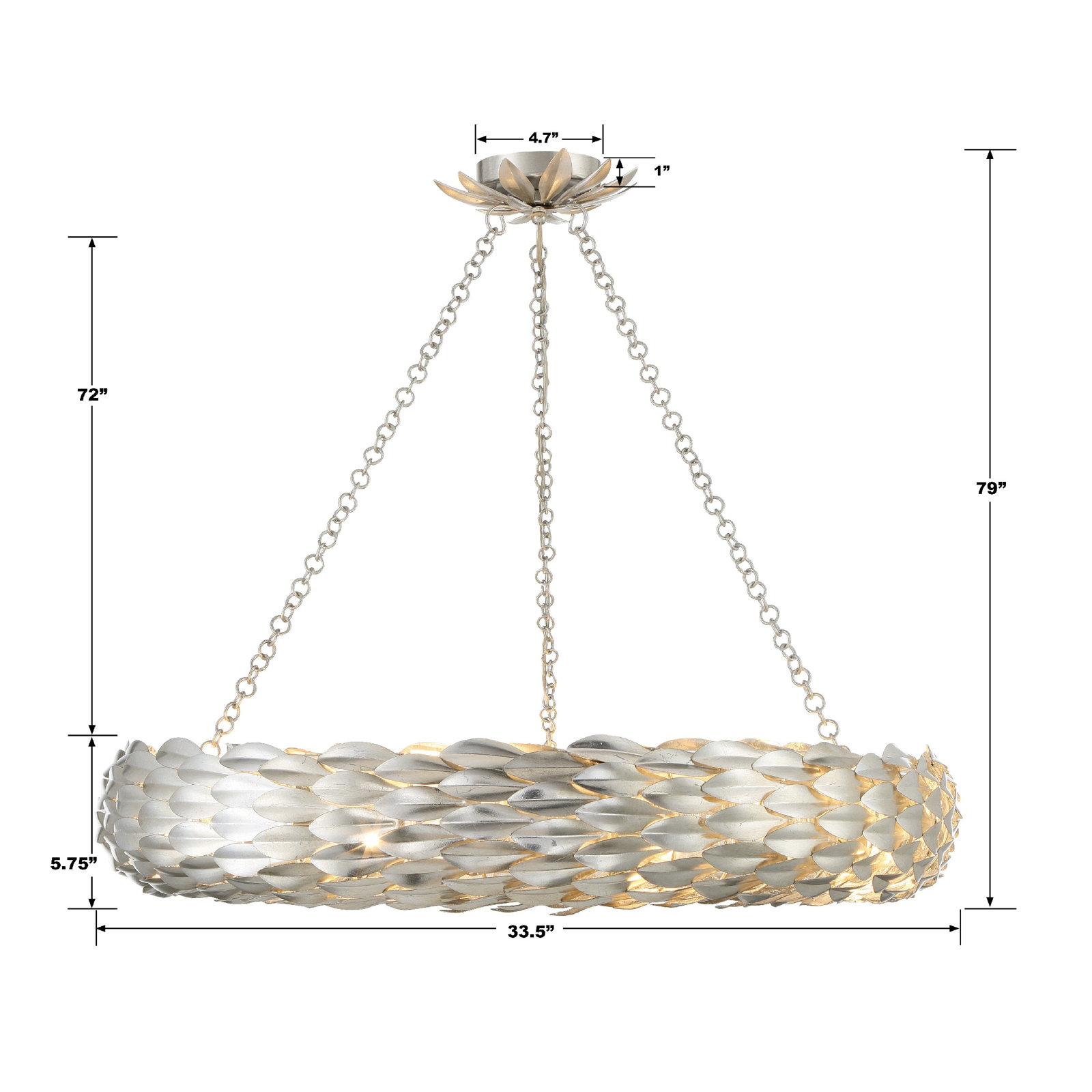 Adelynn Metal Dimmable Pendant, 8