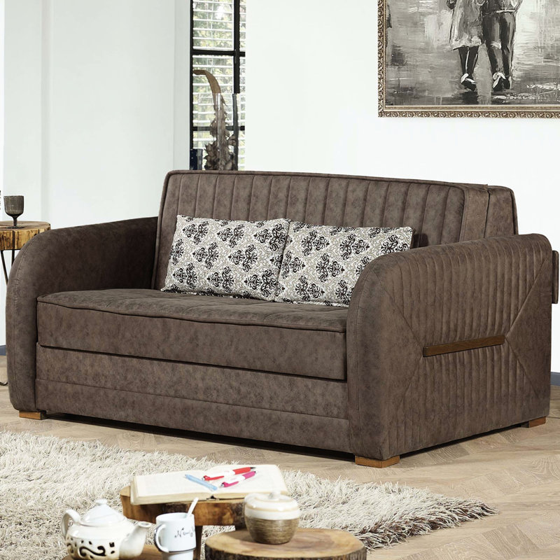 Collection brun foncé avec rangement - Confortable et à la mode pour un revêtement convertible à usage domestique, petits espaces fonctionnels