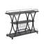 Chariot-bar industriel et chariot de service pour la maison avec roulettes 3 tablettes de rangement