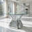 Round Glass Top with Stainless Steel Base Dining Table