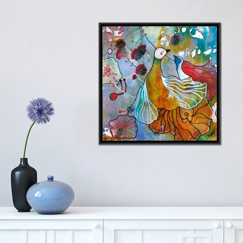 «La Danse», reproduction sur toile, Toile avec cadre noir, H 18 po x l 18 po x P 1,5 po