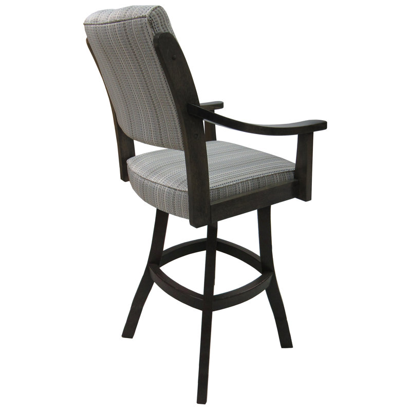Tabouret de comptoir pivotant Irminger, Plaisir naturel, Gris hiver, Tabouret de bar (siège d'une hauteur de 30 po)
