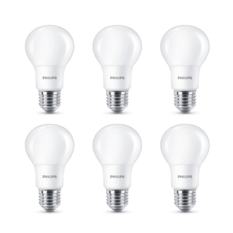 Philips LED Frosted E27 Edison Screw Warm White, 8W