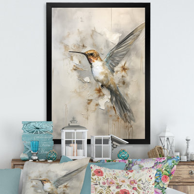 Fluttering Floral Hummingbird II