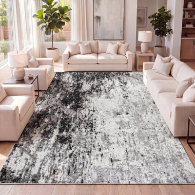 Tapis gris / crème Storm