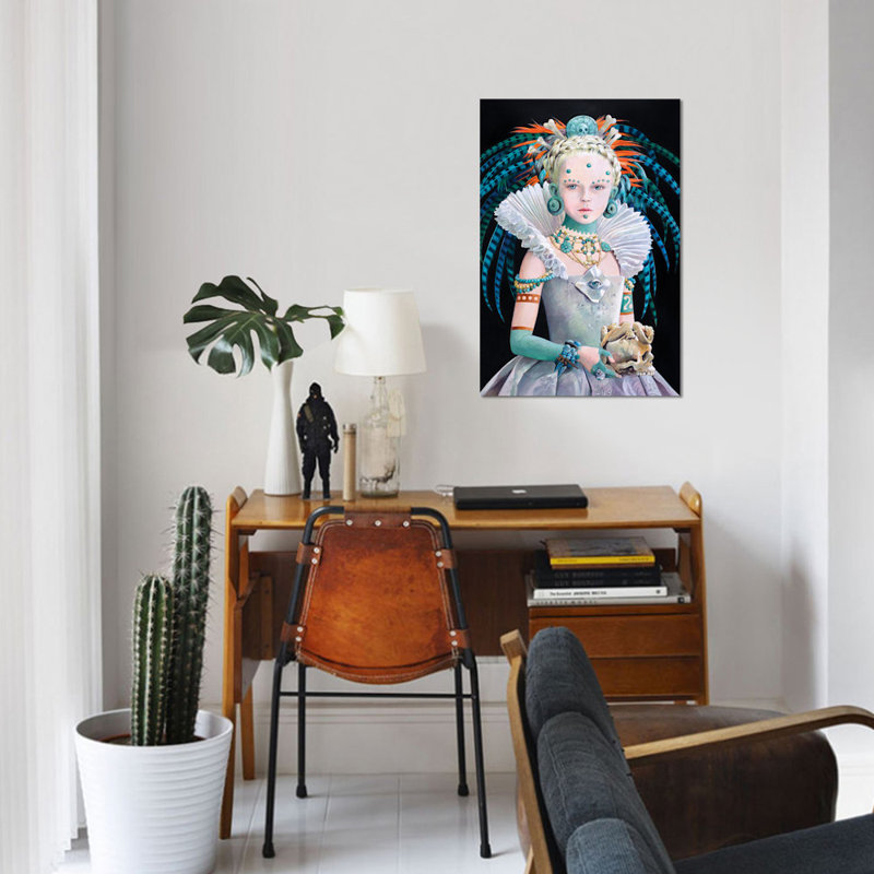« regina maya », impression sur toile, H 18 po x l 12 po x P 1,5 po, Toile tendue, Pas de tapis
