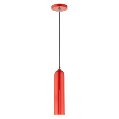 Hanne 1-Light Dimmable Metal Cylinder Pendant
