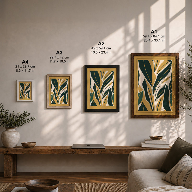 Leaf Forms Botanical - Print, Unframed, A4 - 29.7 x 21.0 cm