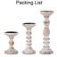 3 Piece Wood Candlestick Set