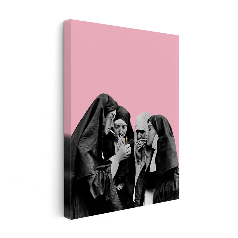 Fumeurs nonnes No4, Unframed, Canvas, 16"H x 20"W