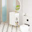 Meuble-lavabo à tablettes ouvertes 21,6 po avec lavabo en céramique et porte à fermeture douce-1688407629