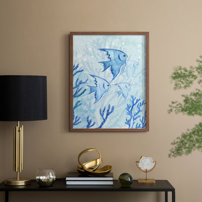 Angel Fish I Framed Print - Solid Wood