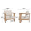 Fauteuil club d'extérieur en bois d'acacia