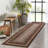Brown Modern 2 x 8(ft) Rectangular Indoor Soft Non Slip Washable Bordered Geometric Runner Rug-876770282-876770274
