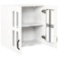 Armoire murale, armoire murale avec porte vitrée, armoire flottante avec tablettes non ajustables pour la cuisine, la salle de bain et le salon