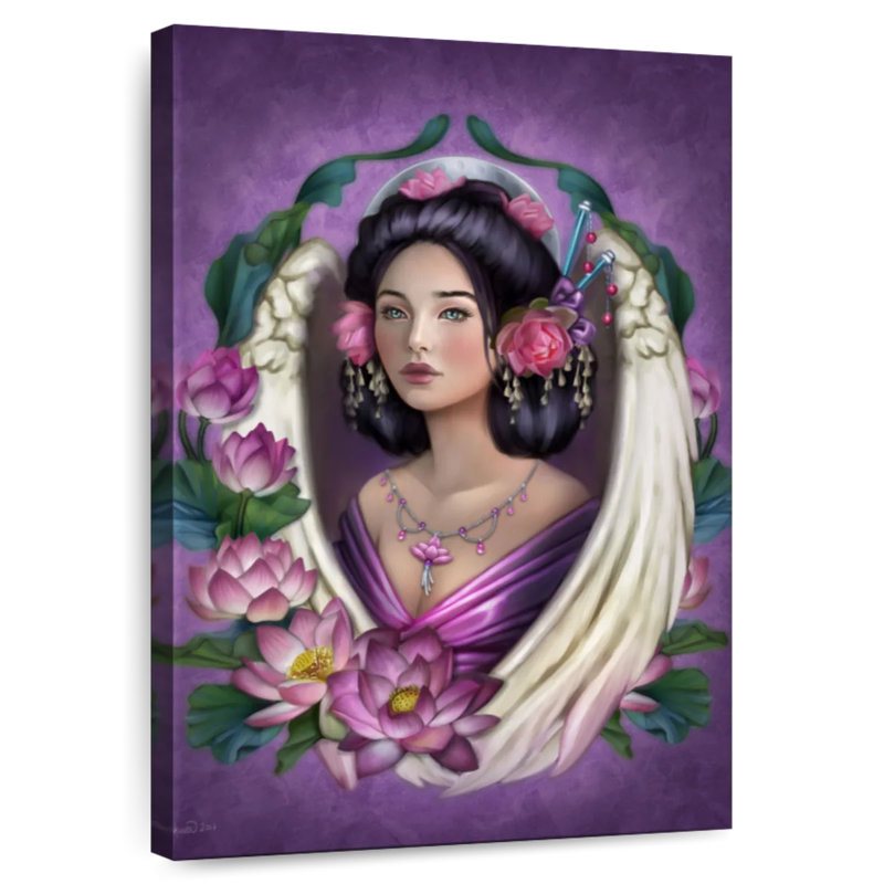 Leisha, fleur de lotus, guide d'ange, H 48 po x l 32 po