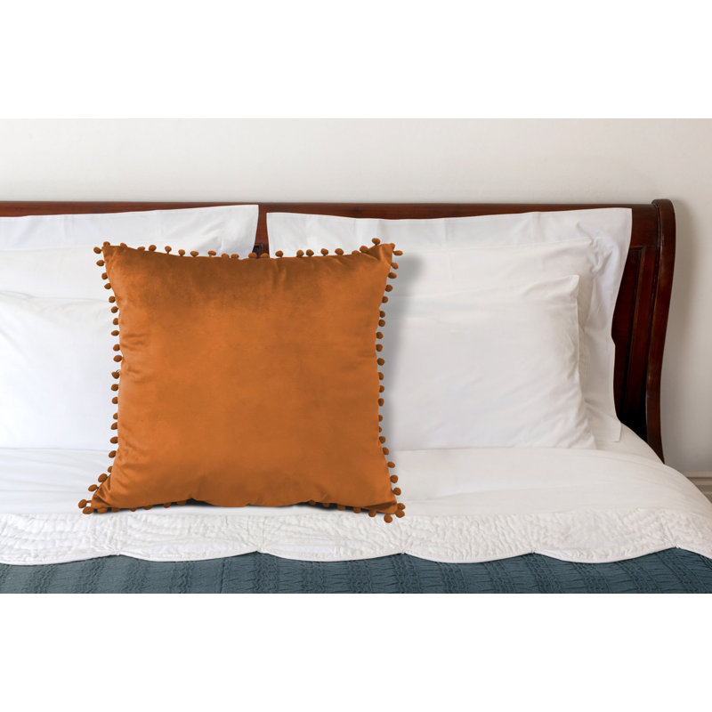 Hennessey Square Pillow Cover & Insert, Topaz Orange